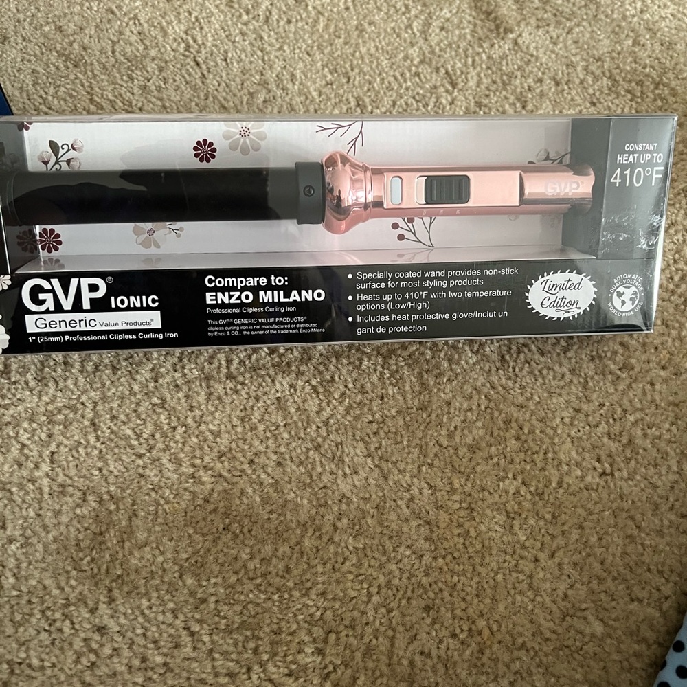 GVP Ionic 1” curling iron